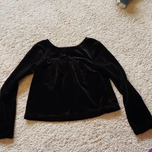 Perfectly Dressed Velvet girls black sweater cape